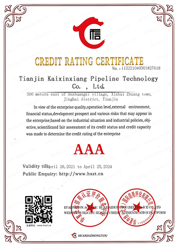 CREDIT RATING CERTIFICATE