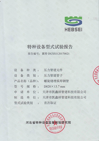 特種設備型式試驗報告